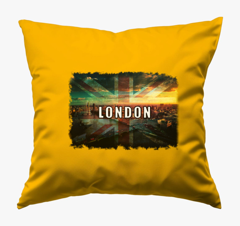 London látkép párna — Napsárga