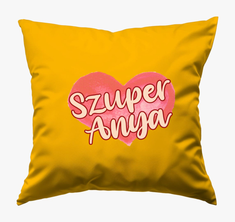 Anyák napi Szuper anya párna — Napsárga