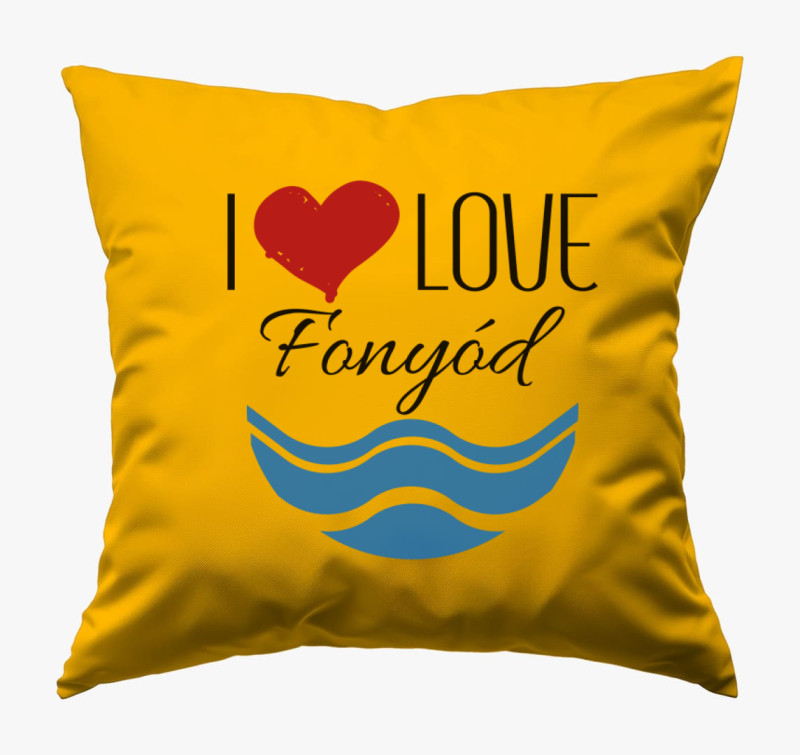 I love Fonyód párna — Napsárga