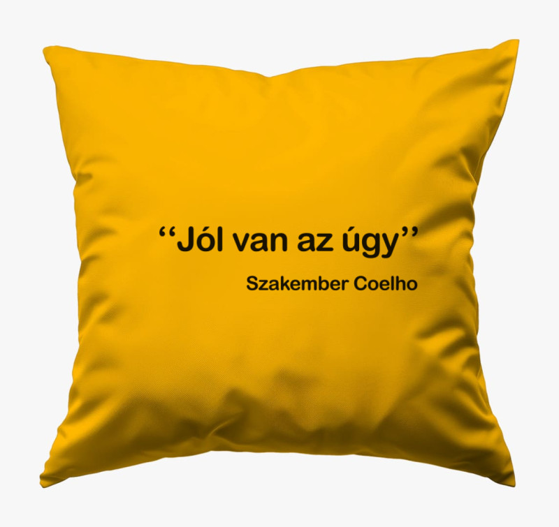 Jól van az úgy szakember párna — Napsárga