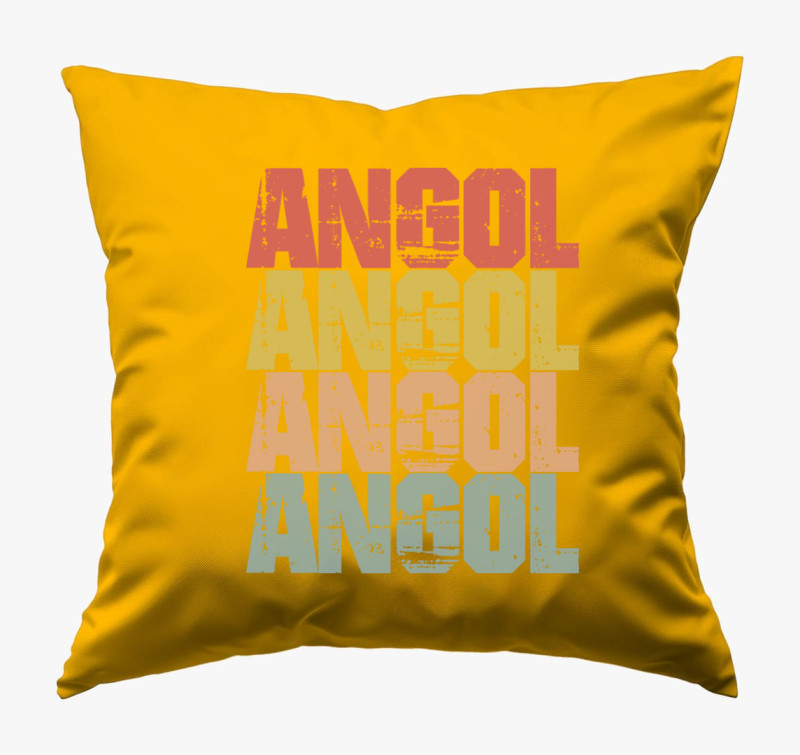 Angol feliratos párna — Napsárga