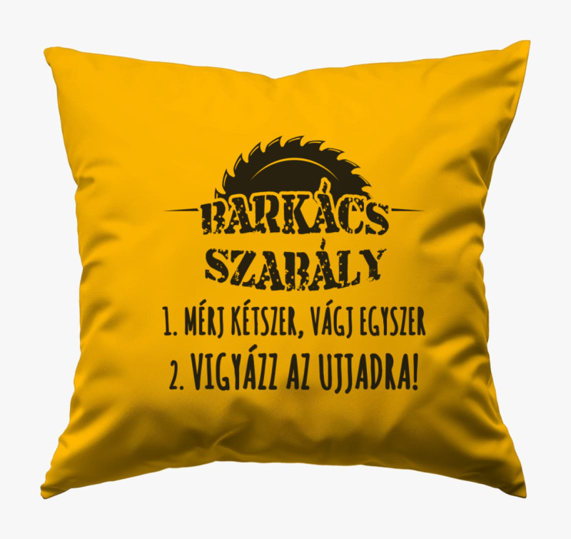 Barkács szabály párna — Napsárga