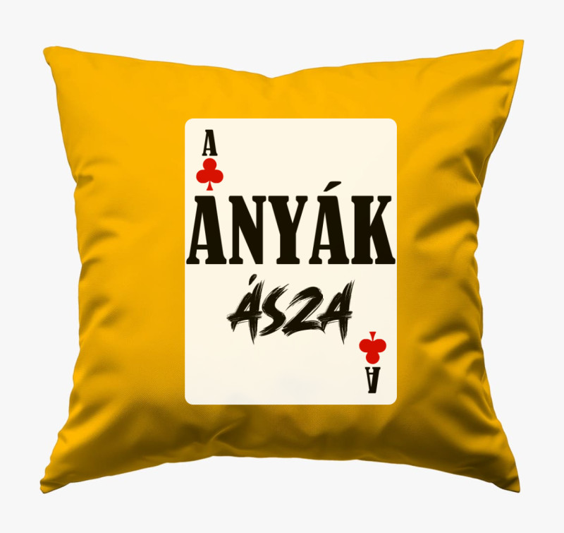 Anyák ásza kártyás párna — Napsárga