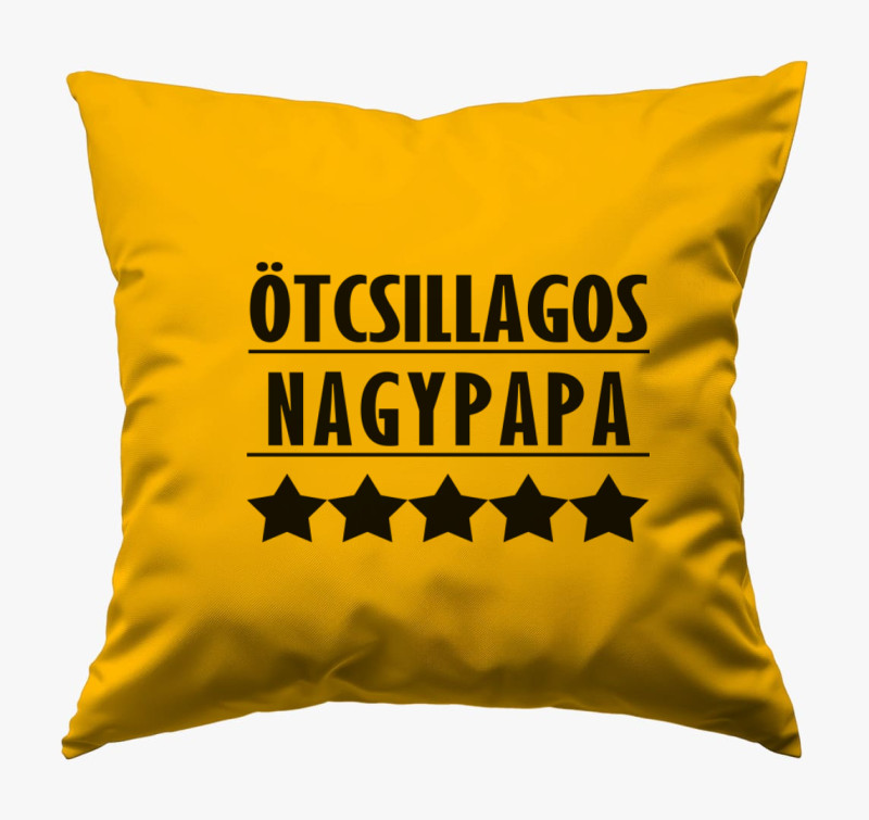 Ötcsillagos nagypapa párna — Napsárga