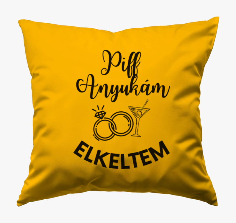 Piff elkeltem anyukám v2.0 párna — Napsárga