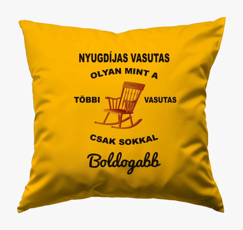 Nyugdíjas vasutas párna — Napsárga
