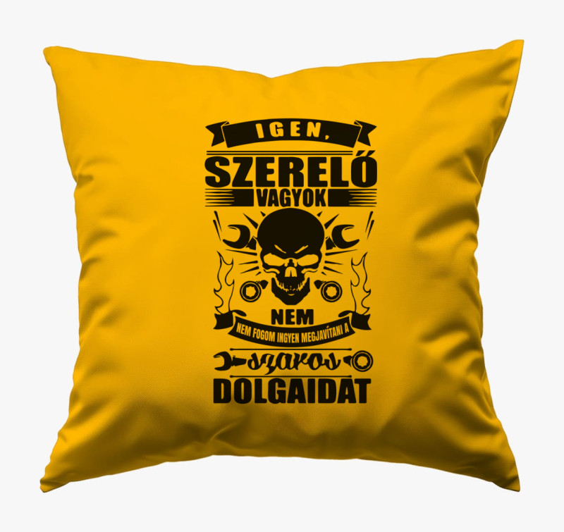 Szerelő vagyok párna — Napsárga