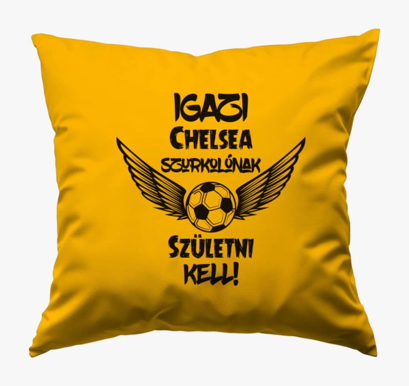 Chelsea szurkoló párna — Napsárga