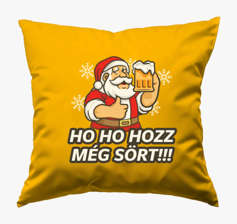 Ho ho hozz még sört párna — Napsárga
