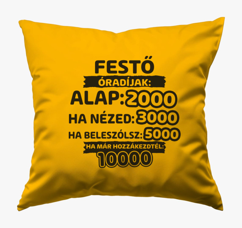 Festő óradíjak munka párna — Napsárga