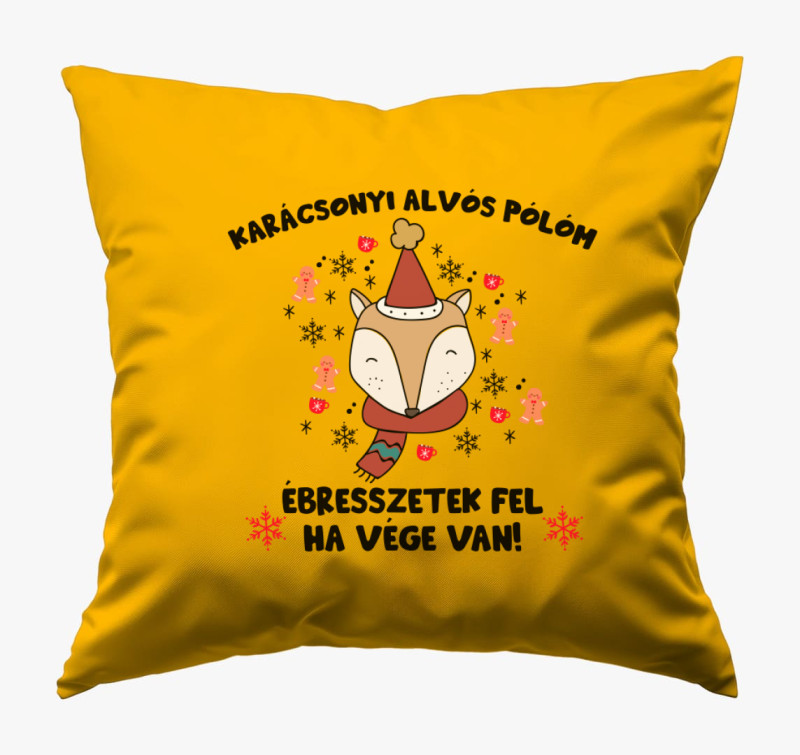 Karácsonyi alvós párnam párna — Napsárga