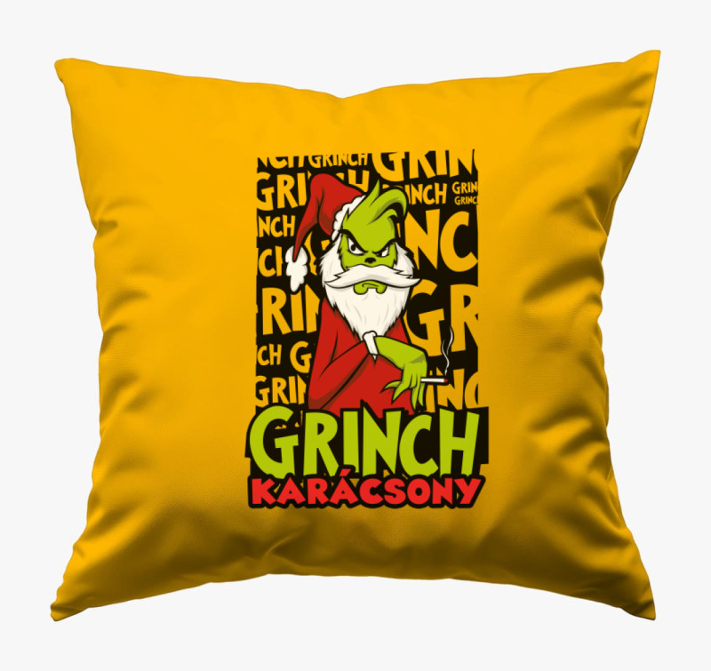Grincs karácsony párna — Napsárga