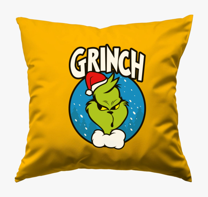 Grincs mikulás párna — Napsárga