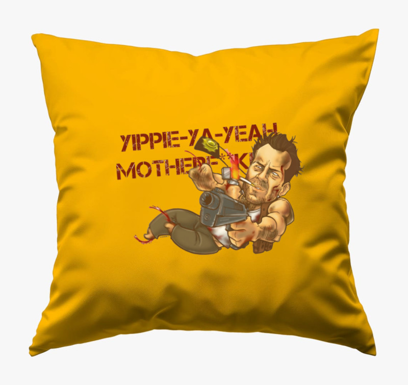Drágán add az életed -Die Hard- Yippie-ki-yay párna — Napsárga
