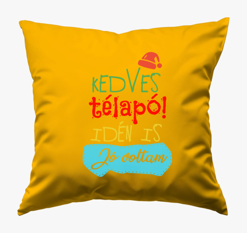 Kedves télapó párna — Napsárga