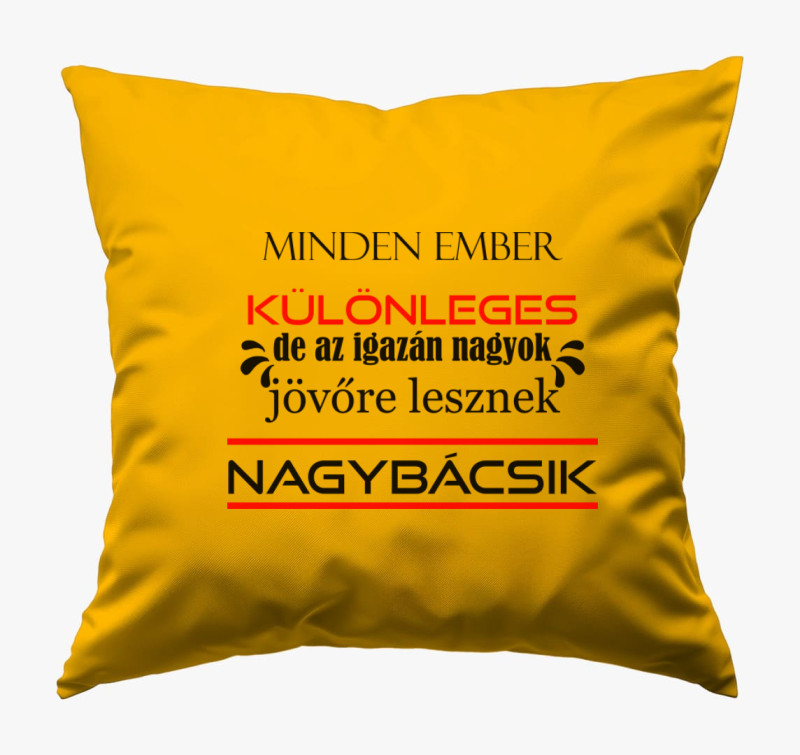 Különleges nagybácsi párna — Napsárga
