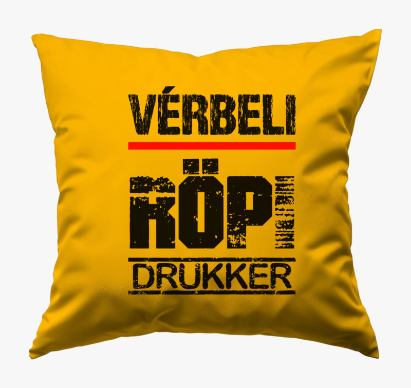 Vérbeli röpi drukker párna — Napsárga