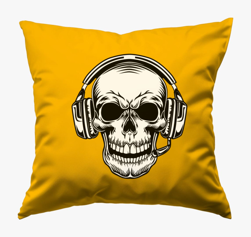 Skull koponya 3 párna — Napsárga