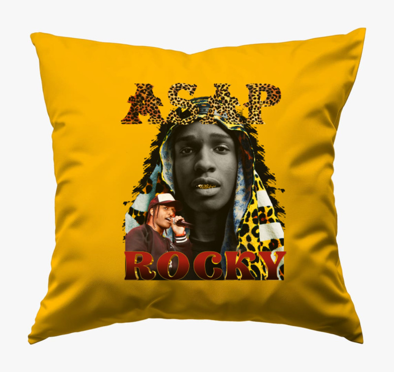 ASAP Rocky gepárd párna — Napsárga