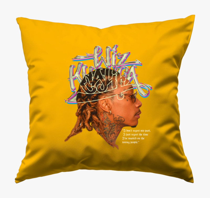 Wiz Khalifa profil párna — Napsárga