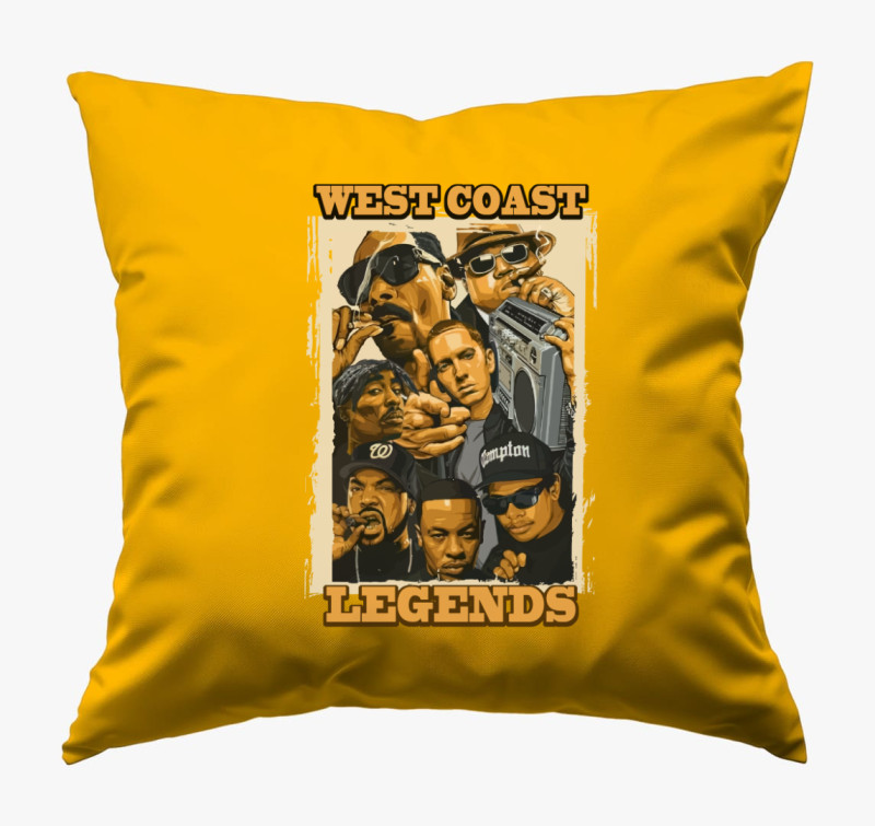 West Coast Legends párna — Napsárga