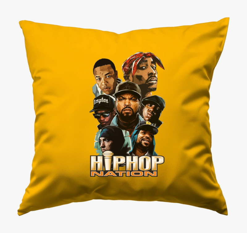 Hip-Hop Nation párna — Napsárga