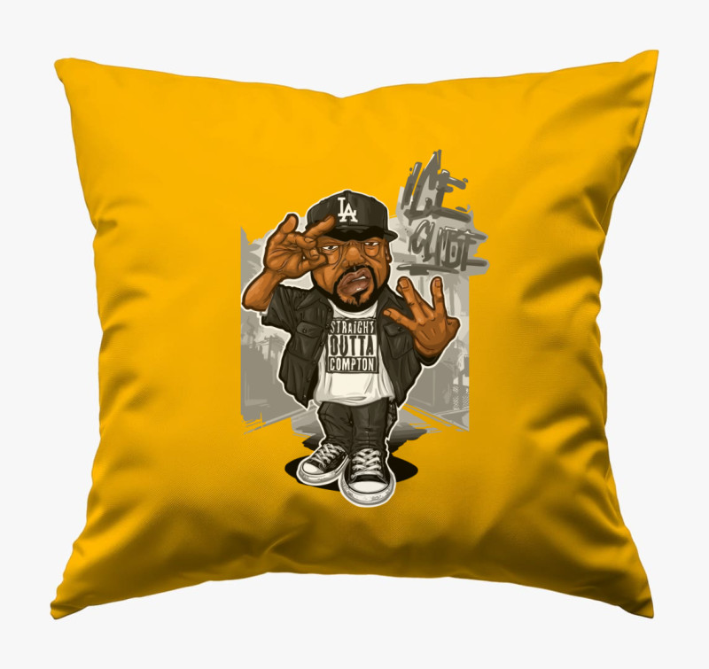 Ice Cube Art párna — Napsárga