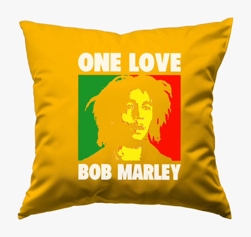 Bob Marley One Love párna — Napsárga