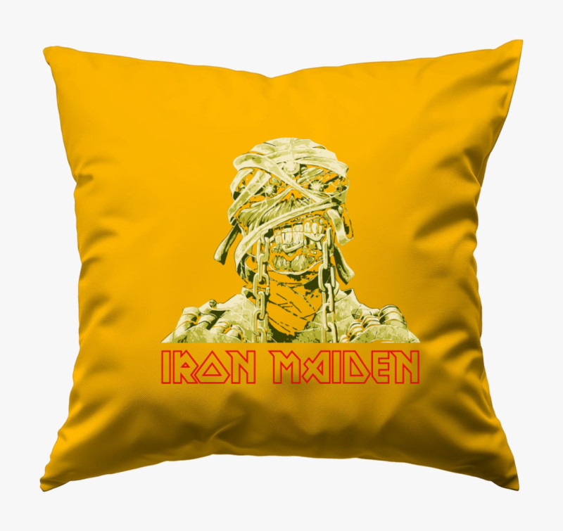 Iron Maiden Eddie Mummy párna — Napsárga