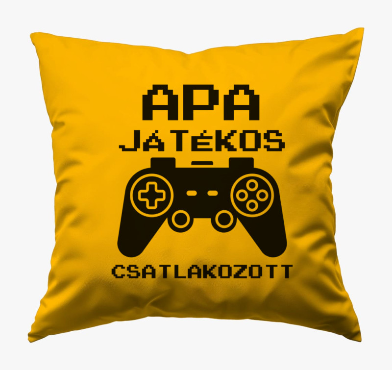 Apa játékos csatlakozott párna — Napsárga