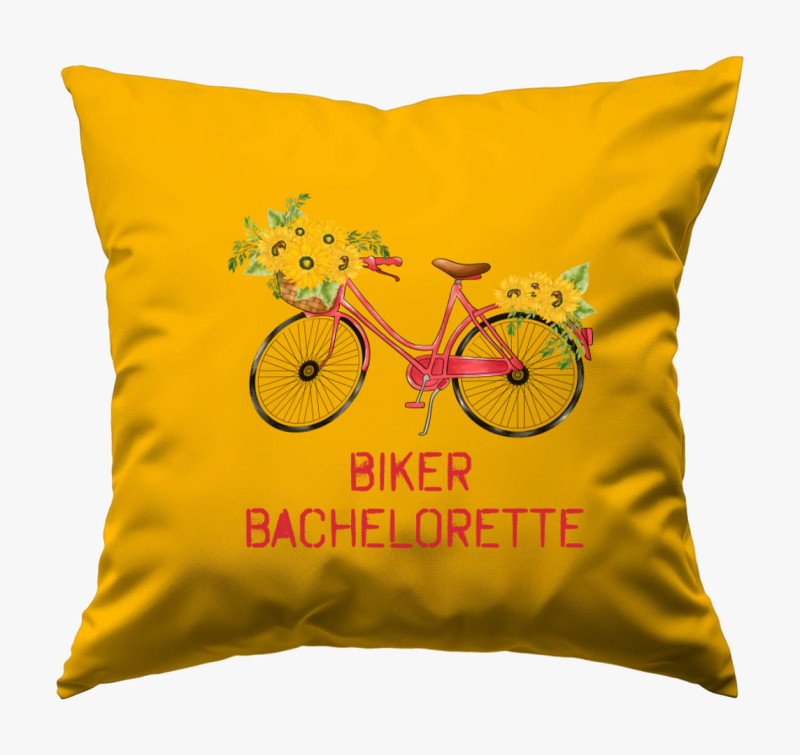 Biker Bachelorette párna — Napsárga