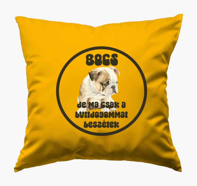 Bulldogommal beszélek párna — Napsárga
