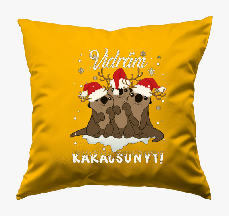 Vidrám karácsonyt párna — Napsárga
