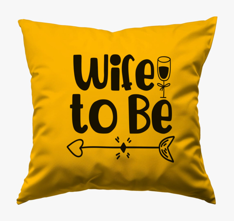 Wife to be párna — Napsárga