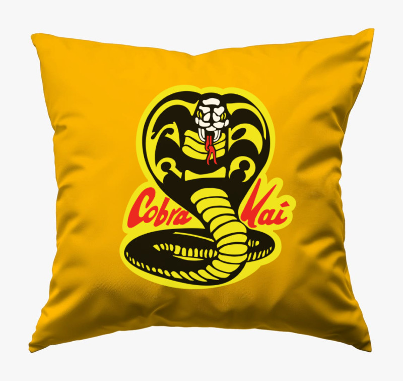 Cobra kai logó párna — Napsárga