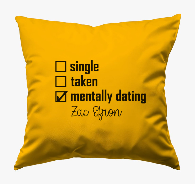 Mentally dating Zac párna — Napsárga