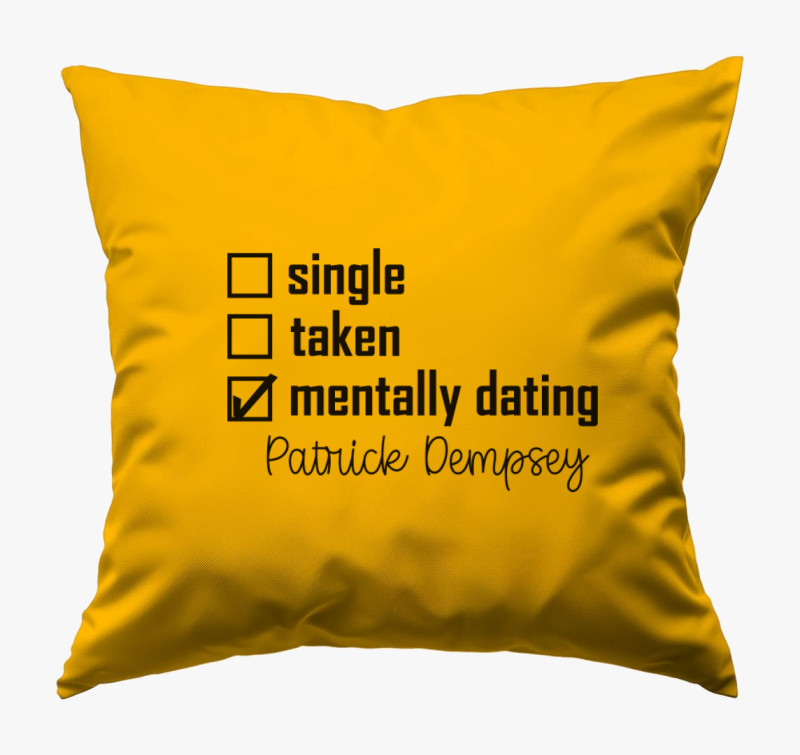 Mentally dating Dempsey párna — Napsárga