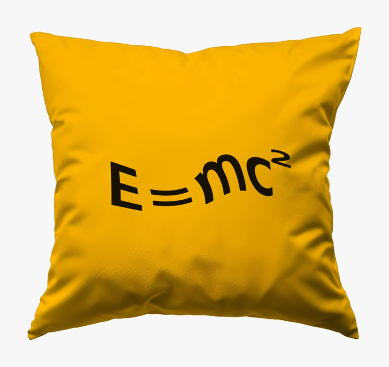 E=mc² párna — Napsárga