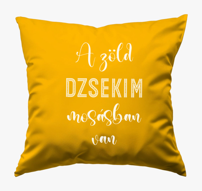 Zöld dzsekim - golf párna — Napsárga