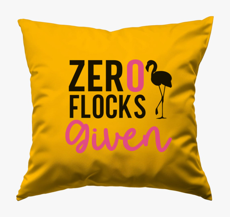 Flamingo zero flocks párna — Napsárga