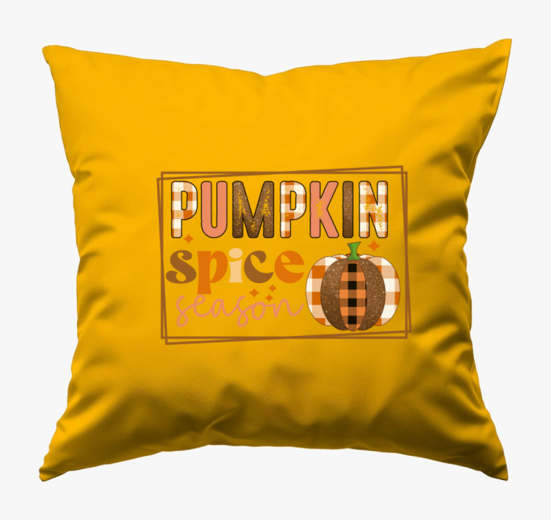 Pumpkinspice season párna — Napsárga