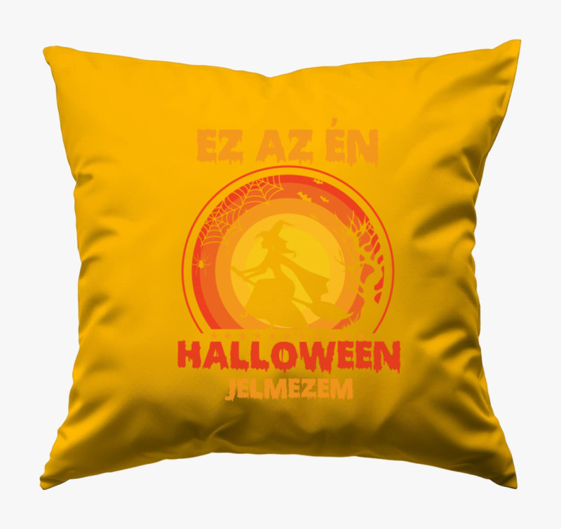 Ez az én halloween jelmezem halloween párna — Napsárga