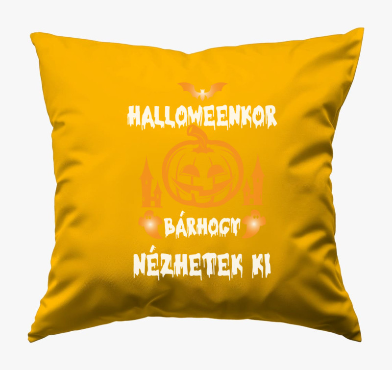 Halloweenkor bárhogy nézhetek ki párna — Napsárga