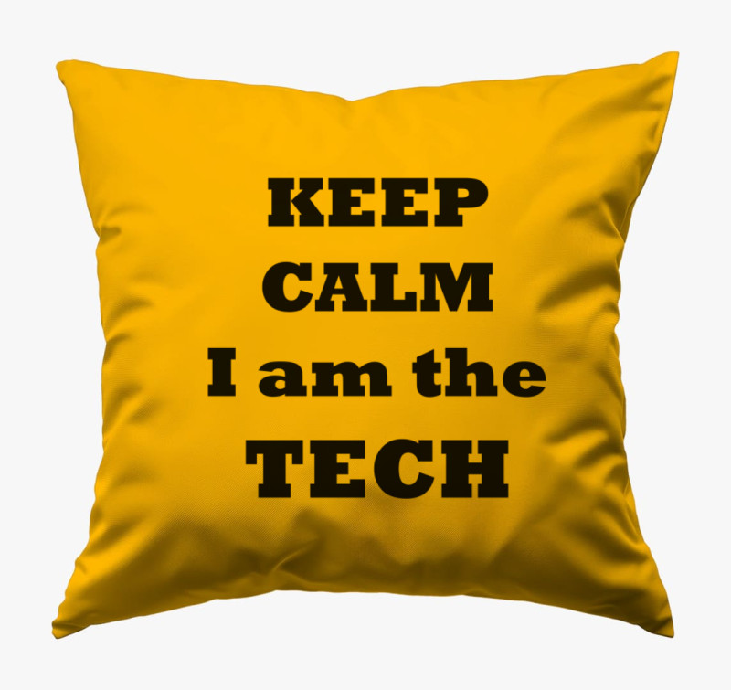 Keep calm TECH párna — Napsárga