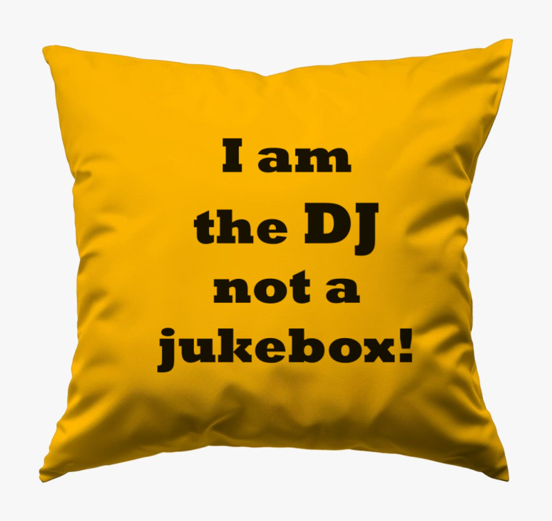DJ jukebox párna — Napsárga