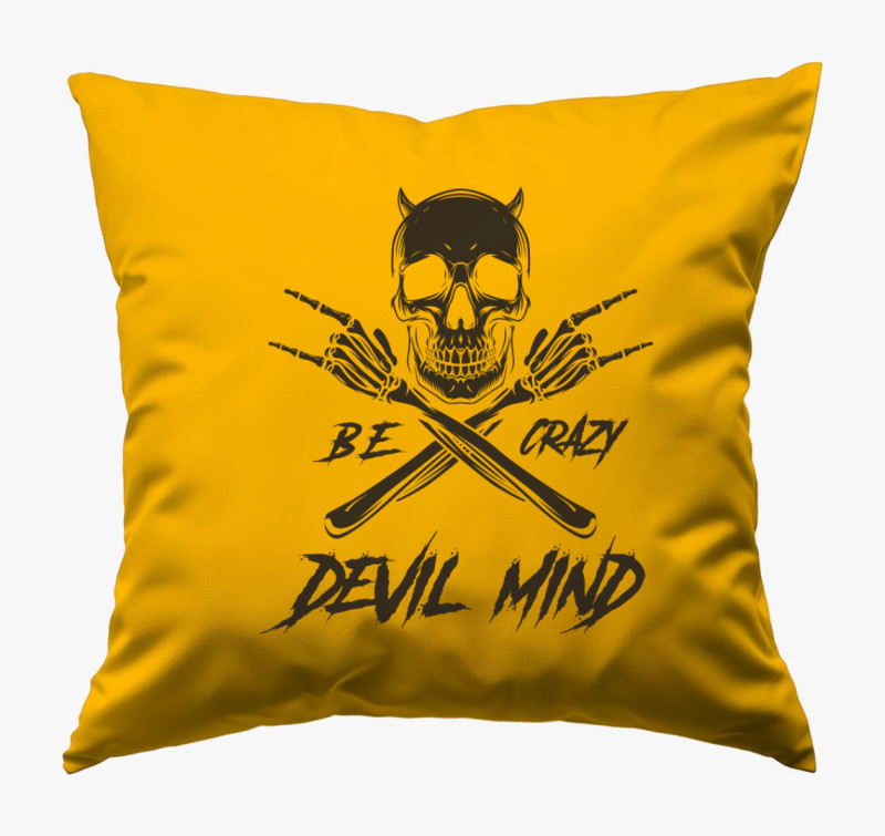 Devil mind párna — Napsárga