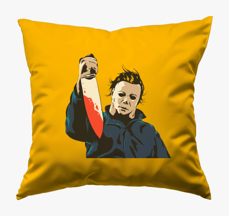 Michael Halloween párna — Napsárga
