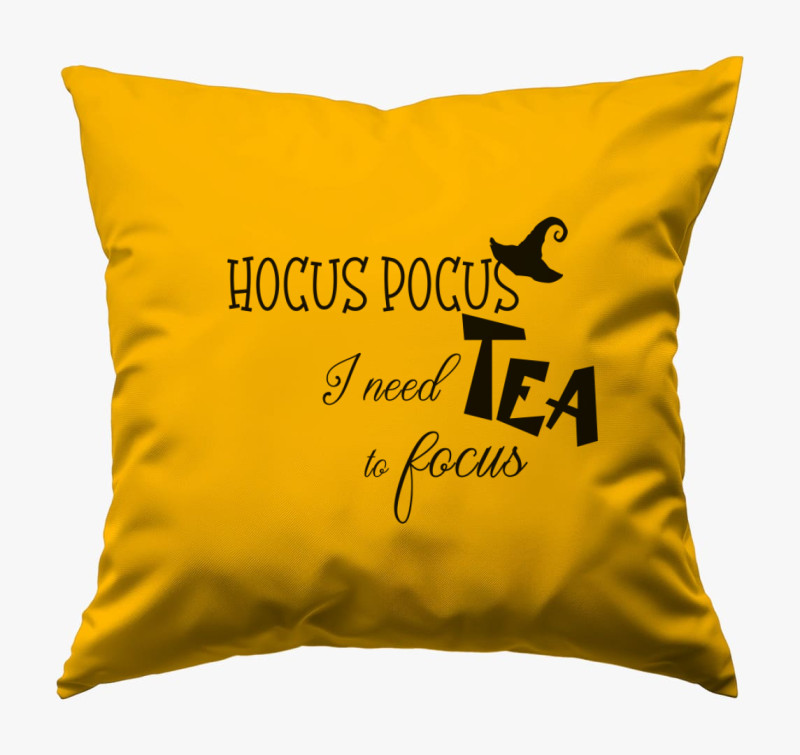 Hocus pocus tea párna — Napsárga
