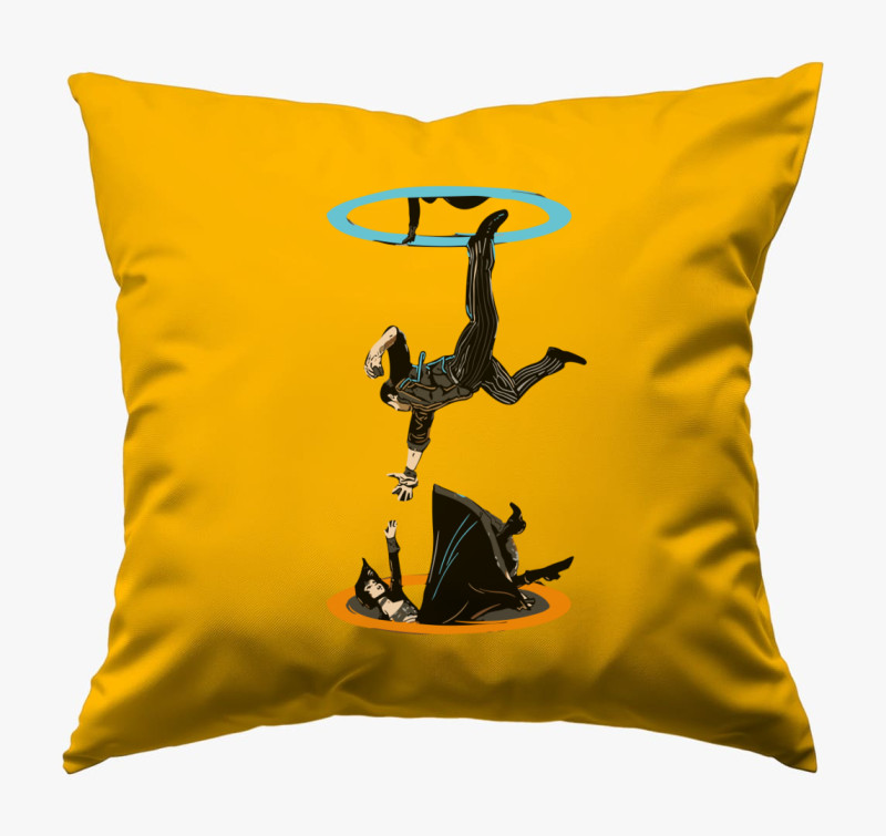 Portal 2 portals párna — Napsárga