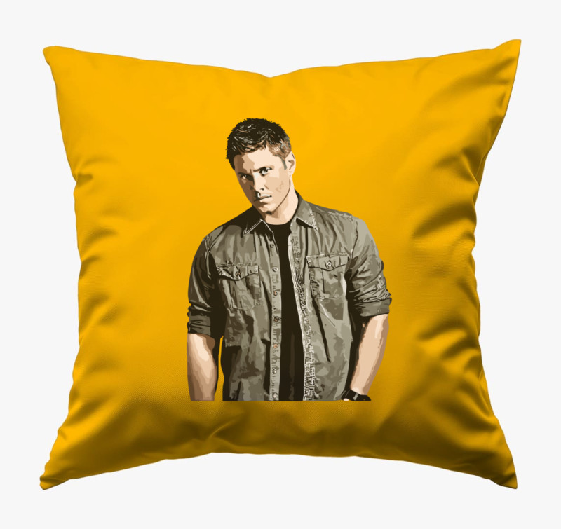 Supernatural Dean párna — Napsárga